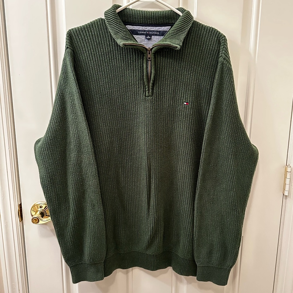 Vintage 💎 90s Tommy Hilfiger quarter zip sweater
